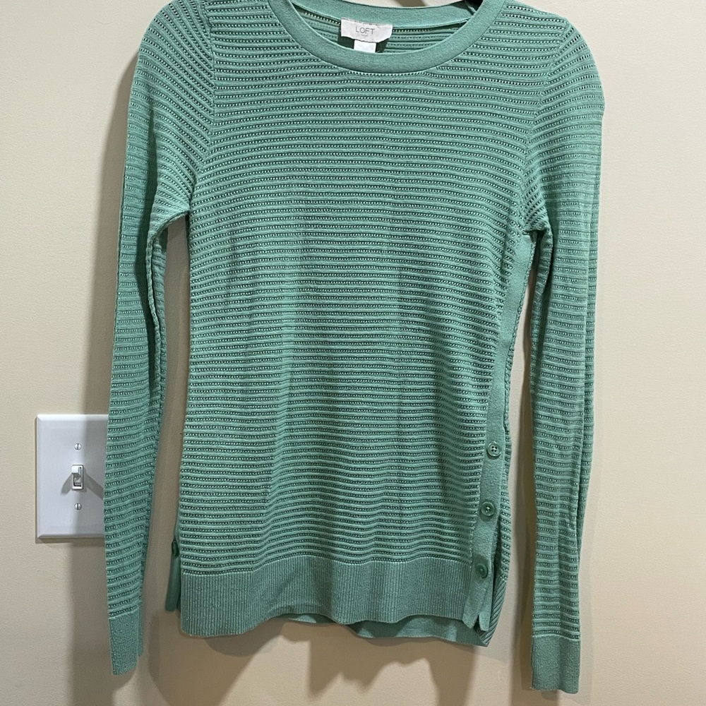 LOFT Mint Long Sleeve Knit Top